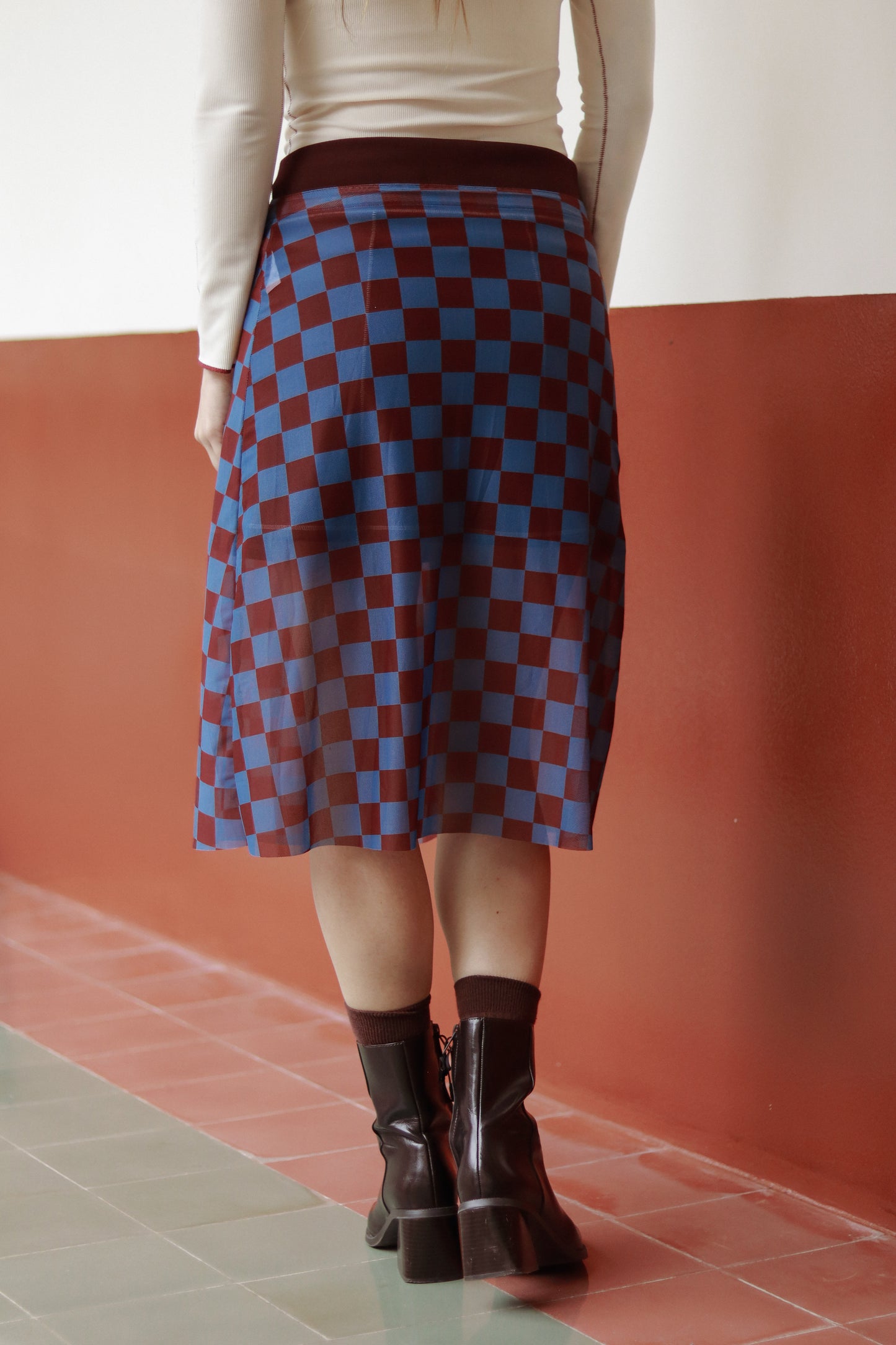 Slow Queen cuadros azul & vinotinto