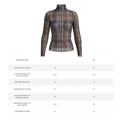 SkinPlay – Top mesh tartán