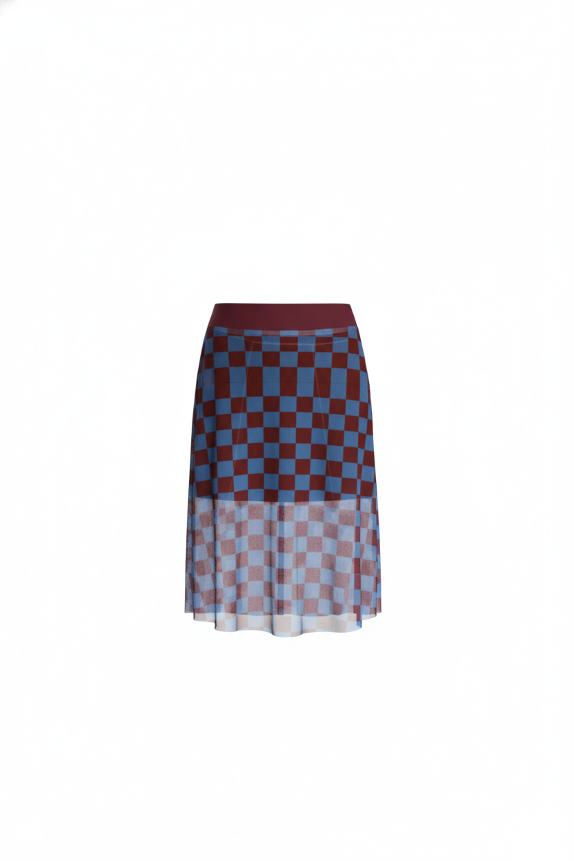 Slow Queen cuadros azul & vinotinto