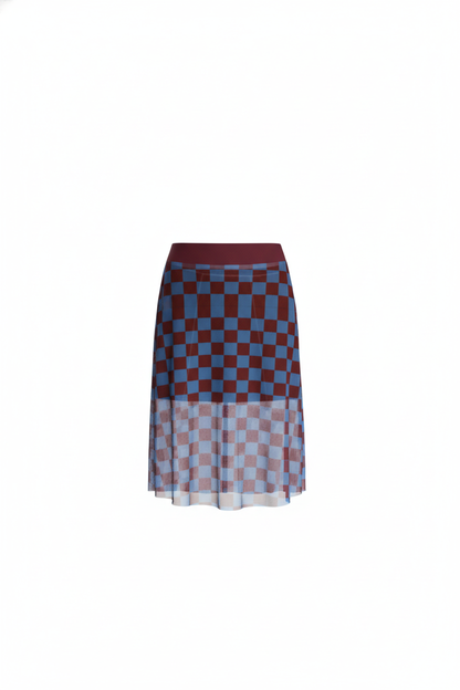 Slow Queen cuadros azul & vinotinto